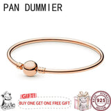 925 Silver Round Button Head Classic Bracelet for Women