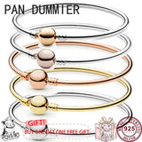 925 Silver Round Button Head Classic Bracelet for Women