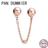 925 Silver Heart Safety Chain, DIY Bracelet Charm Jewelry