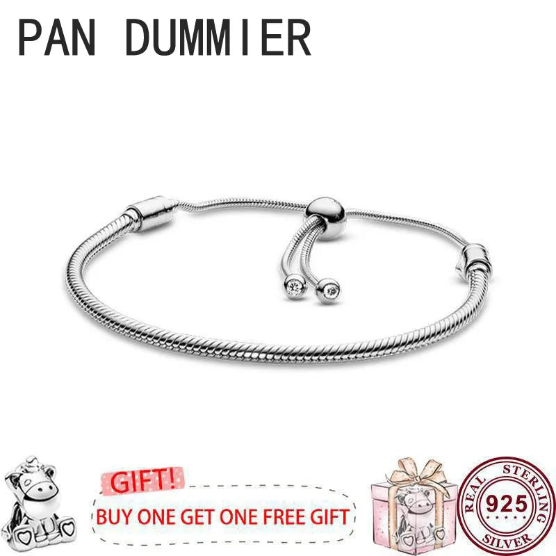 925 Silver Snake Bone Women's Bracelet High Charm Jewelry
