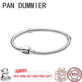925 Silver Snake Bone Women's Bracelet for DIY Charm Jewelry