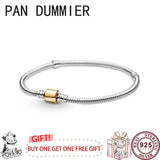 925 Silver Snake Bone Women's Bracelet for DIY Charm Jewelry