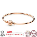 925 Silver Button Bracelet High Charm Jewelry