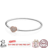 925 Silver Love Heart Snake Bone Bracelet High Charm Jewelry