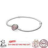 925 Silver Love Snake Bone Pan Bracelet for Women