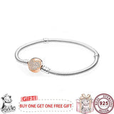 925 Silver Love Snake Bone Pan Bracelet for Women