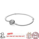 925 Silver Love Snake Bone Pan Bracelet for Women