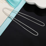 925 Silver Necklace 16-30 Inches 2MM Chain for Women Men