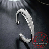 925 Silver Wedding Open Bracelet For Women Men Nick Jewelry Lover Birthday