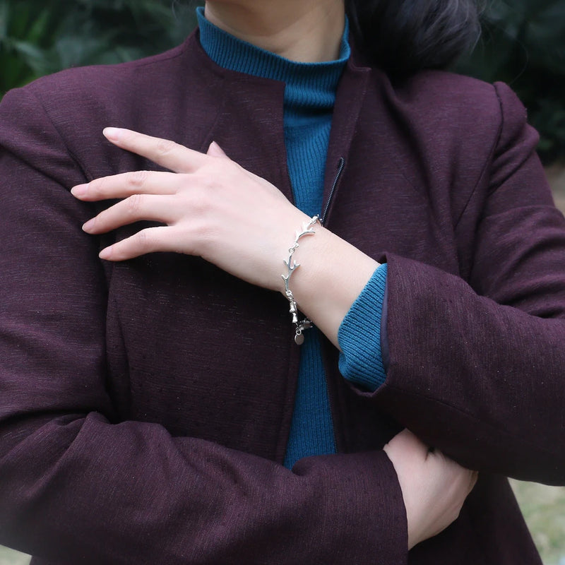 925 Silver Forest Branch Bracelets for Women