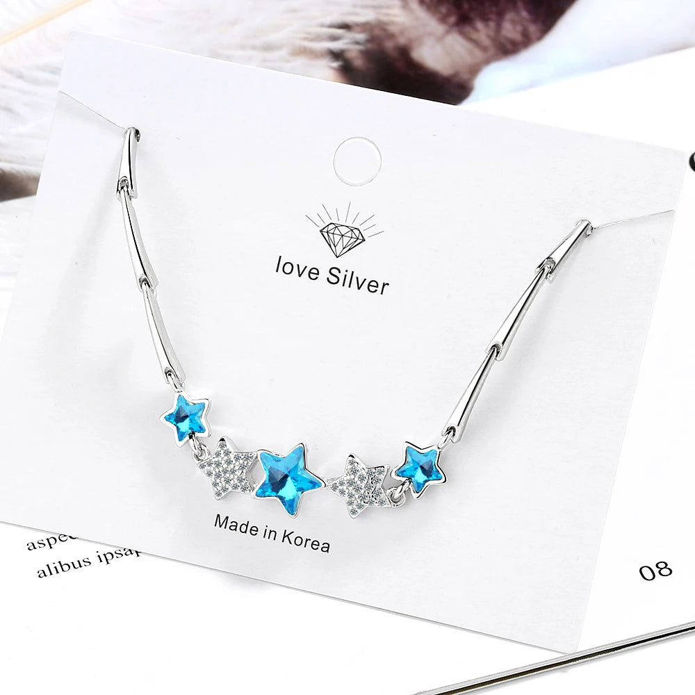 925 Sterling Silver Star Bracelet For Women