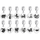 925 Sterling Silver 12 Chinese Zodiac Pig Pendants Beads for Bracelet
