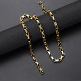925 Sterling Silver 18K 5MM Box Necklace for Men's Women Wedding