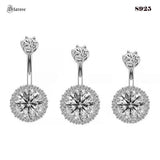 925 Silver 6mm Zircon Belly Piercing Jewelry Girl Belly Button Ring
