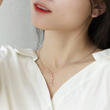 925 Silver Zirconia Star Necklace Choker for Women NK002