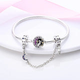 925 Silver Openwork Hearts Crown Charm Bead for Bracelets Bangles DIY