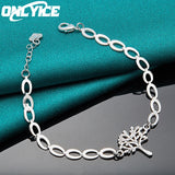 925 Silver Bracelet Women Tree of Life Pendant Chain Wedding Party