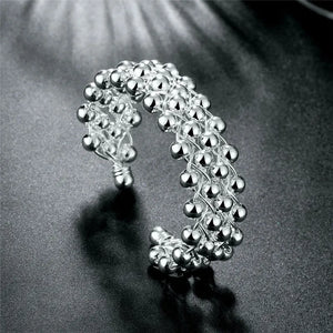 925 Silver Bracelets Grape Beads Bangle Wedding Party Christmas Gift