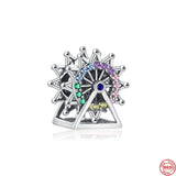 925 Silver Charm Beads Castle, Bees Princess Fit Bracelet