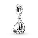 925 Silver Fruit Mushroom Caterpillar Charms Beads for Bracelets DIY
