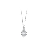 925 Silver Choker Necklaces Shell Four Clovers Pendants Girl Gift