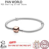 925 Silver Classic Cylindrical Button Women's Pan Bracelet