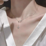 925 Silver Star Choker Drop Necklaces Wedding Party Birthday Jewelry Gift