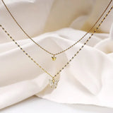 925 Silver Butterfly Pendant Choker Gift Women NK07