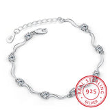925 Silver Crystal Zirconia Bracelet for Women