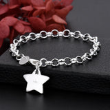 925 Silver Star Bracelet & Necklace Set for Women