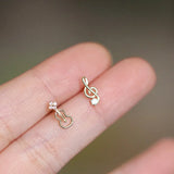 925 Silver European Style 14k Earrings For Women Olive Branch Leaf Sweet Jewelry