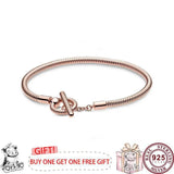 925 Silver Beaded T Bracelet for Women