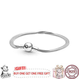 925 Silver Beaded T Bracelet for Women
