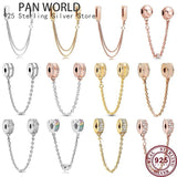 925 Silver Eternal Love Safety Chain for Women's Bracelet