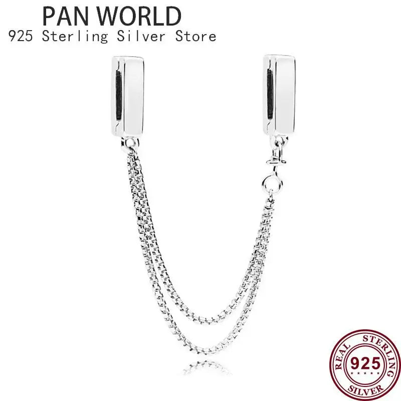 925 Silver Eternal Love Safety Chain for Women's Bracelet
