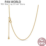 925 Sterling Silver Clavicle Chain Necklace with Pan Pendant