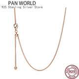 925 Sterling Silver Clavicle Chain Necklace with Pan Pendant