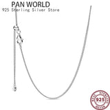 925 Sterling Silver Clavicle Chain Necklace with Pan Pendant