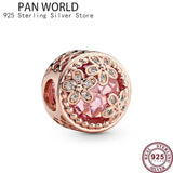 925 Silver Lucky Hand Daisy Beads Bracelet Charm Jewelry