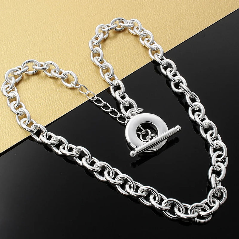 925 Sterling Silver Men's Classic Necklace 20 Inches