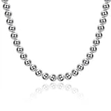 925 Silver Necklace for Women 20 Inches 10MM Beads Chain Wedding