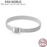 925 Silver Tri-color Reflective Logo Watch Bracelet for Women