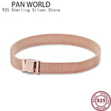 925 Silver Tri-color Reflective Logo Watch Bracelet for Women