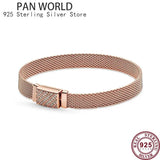 925 Silver Tri-color Reflective Logo Watch Bracelet for Women