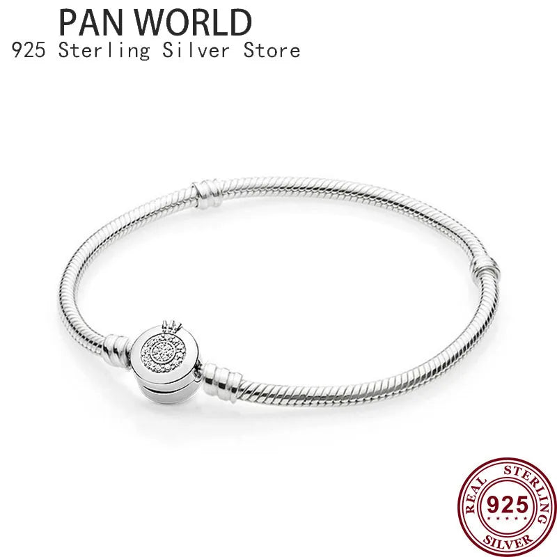 925 Silver Tri-color Reflective Logo Watch Bracelet for Women