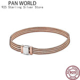 925 Silver Tri-color Reflective Logo Watch Bracelet for Women