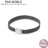 925 Silver Tri-color Reflective Logo Watch Bracelet for Women