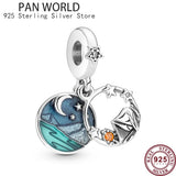 925 Silver Octopus Rainbow Turtle Charm for Women's Bracelet