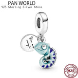 925 Silver Octopus Rainbow Turtle Charm for Women's Bracelet