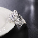 925 Silver Moissanite Diamond Ring for Women Wedding Jewelry